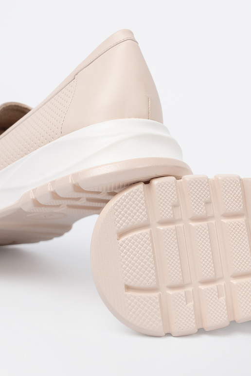 cor de marfim mocassins z dekoracyjnym douradom elementem cor de marfim mocassins z dekoracyjnym douradom elementem