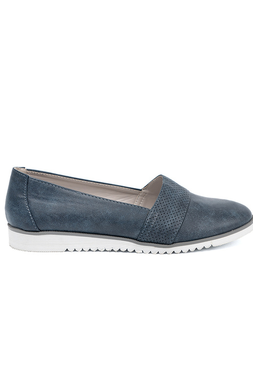 azul escuro mocassins em uma sola branca azul escuro mocassins em uma sola branca