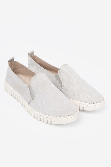 cor cinza sapato slip-on z flexívelmi ParastaParakami