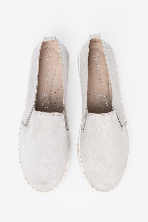 cor cinza sapato slip-on z flexívelmi ParastaParakami cor cinza sapato slip-on z flexívelmi ParastaParakami