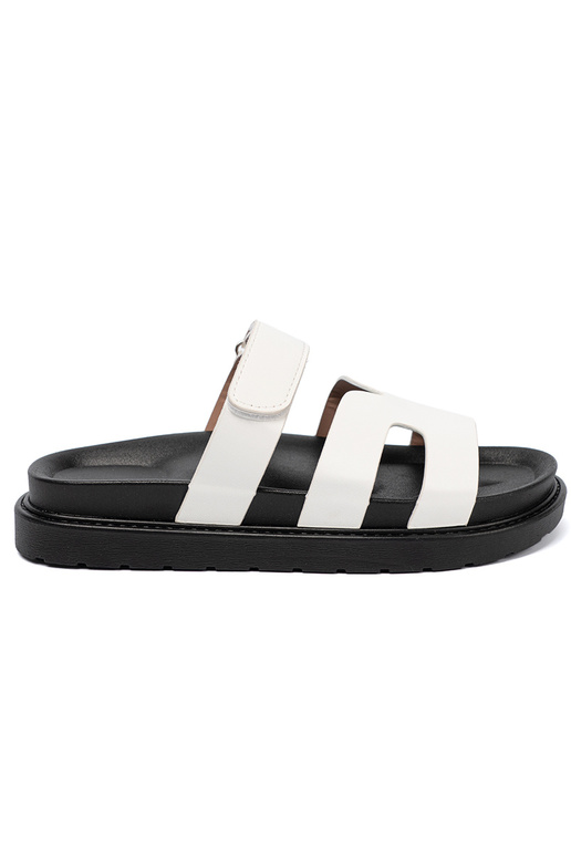 KomfortoParae cor branca Chinelos com uma plataforma