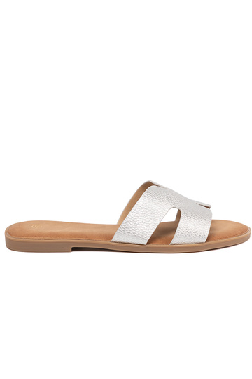 cor prata Chinelos mulheres z Paraycięciami 2