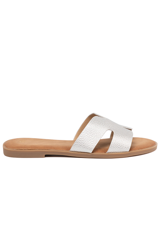 cor prata Chinelos mulheres z Paraycięciami