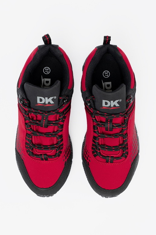 Botas de trekking vermelhas em plataforma grossa DK Botas de trekking vermelhas em plataforma grossa DK