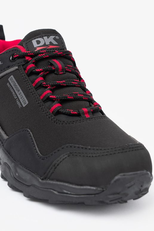 Botas de trekking impermeáveis pretas DK com detalhes vermelhos Botas de trekking impermeáveis pretas DK com detalhes vermelhos