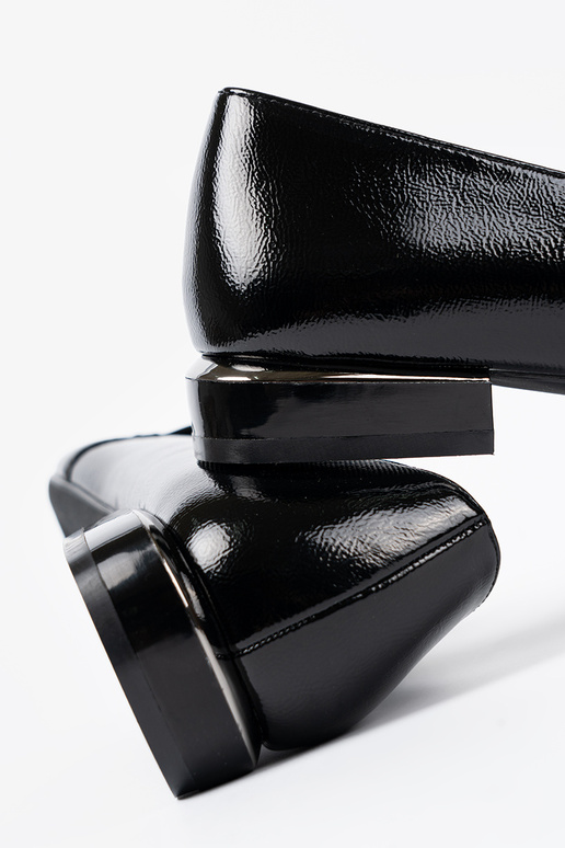 com efeito verniz mocassins com fivela decorativa Sergio Leone