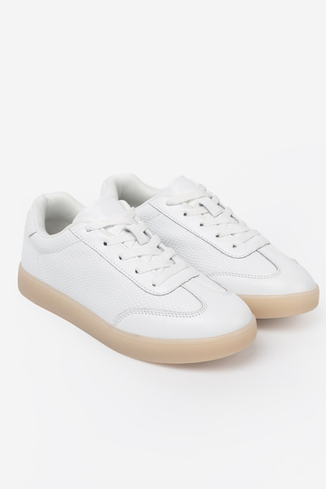 Sapatos casuais femininos cor branca