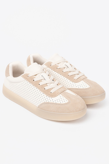 Sapatos casuais femininos a céu aberto brilhantementebege