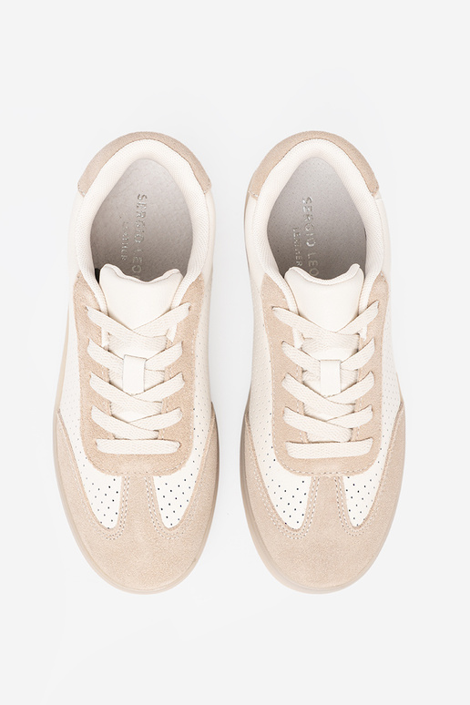 Sapatos casuais femininos a céu aberto brilhantementebege