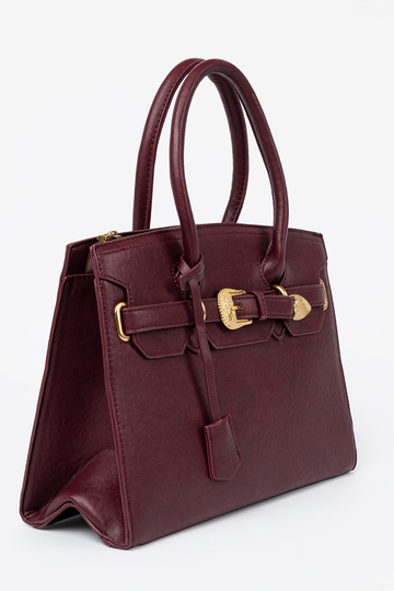 Borgonha Bolsa com fivela decorativa Para douradom kolorze