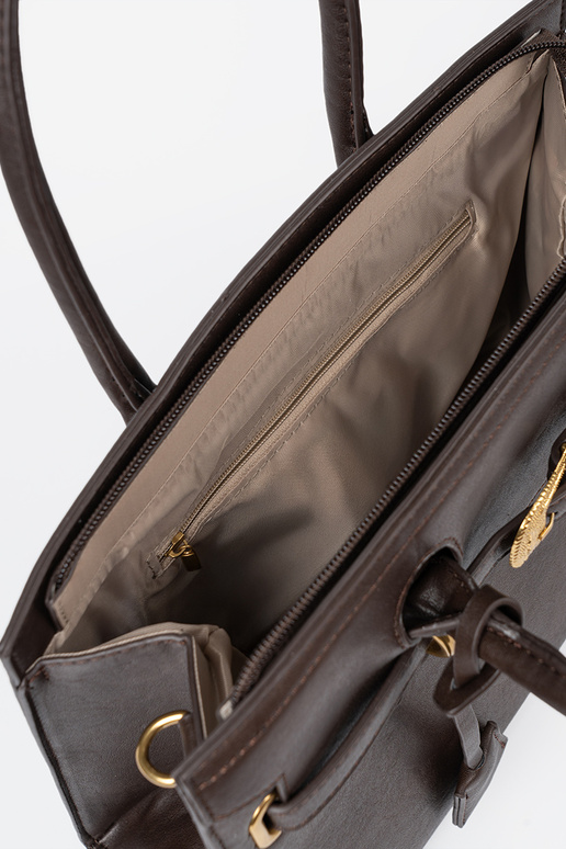 Tem que serrrom escuro Bolsa com fivela decorativa Para douradom kolorze