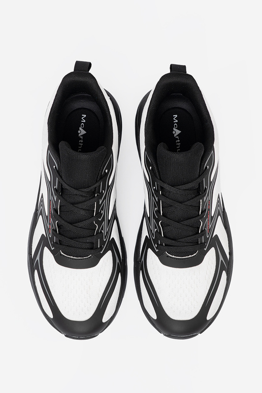 Conveniente calçado desportivo cor branca cor preta z siateczkoParaą strukturą McArthur