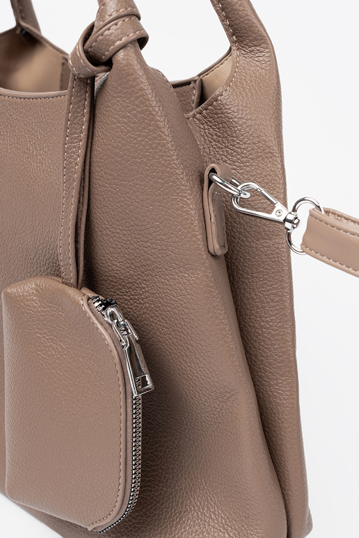 Elegante escurobege Bolsa z kosmetyczką Para środku