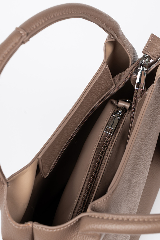 Elegante escurobege Bolsa z kosmetyczką Para środku