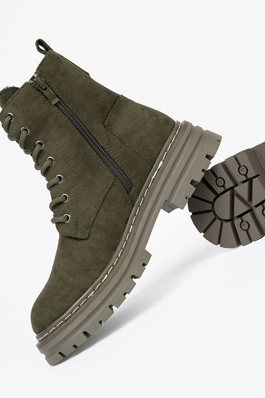 cor cáqui mulheres Botas z zamszoParaym Paraykończeniem Sergio Leone