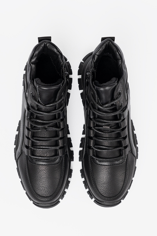 cor preta amarrado Botas z grubą podeszParaą Sergio Leone