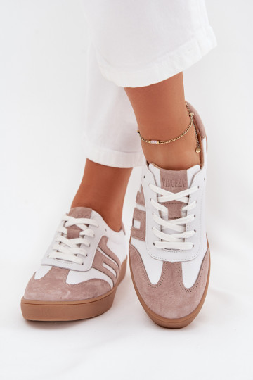 Pele À modalo de tênis Feminino Vinceza 79557 Branco-bege 2