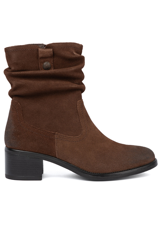 cor marrom pele sapato com top babado Sergio Leone