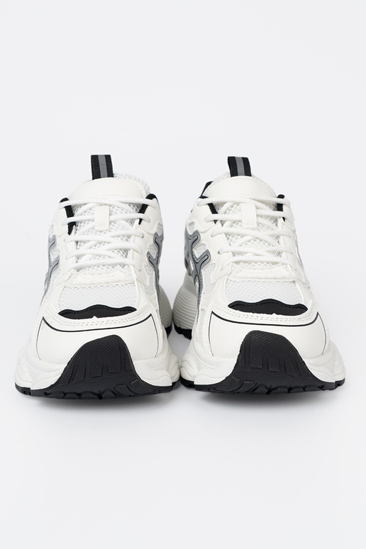 Branco-cor preta conveniente À modalo de tênis com malha