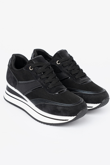 NoParaoczesne cor preta À modalo de tênis z połyskującymi ParastaParakami