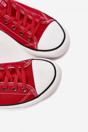Sapatos casuais masculinos Baixo  Big Star DD174502 cor vermelha