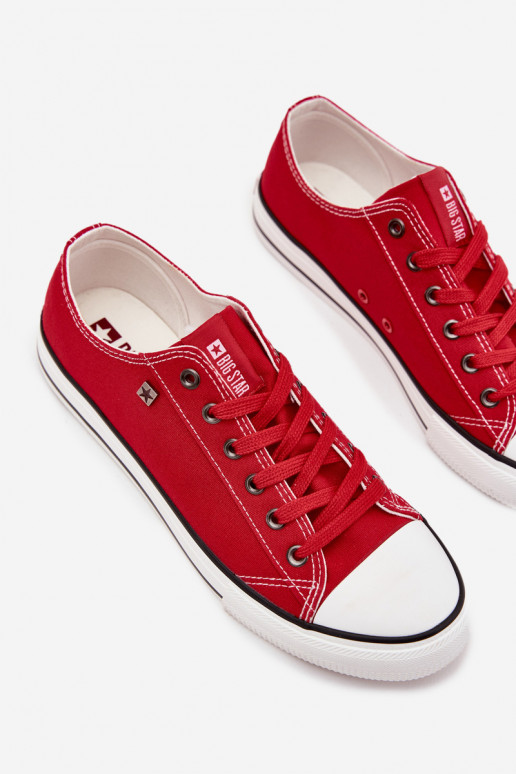 Sapatos casuais masculinos Baixo  Big Star DD174502 cor vermelha