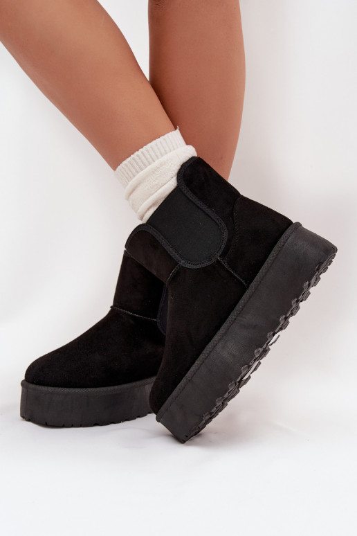 Feminino Botas de neveElastyczną EMstaParaką cor preta Kiora