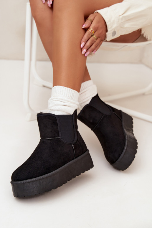 Feminino Botas de neveElastyczną EMstaParaką cor preta Kiora