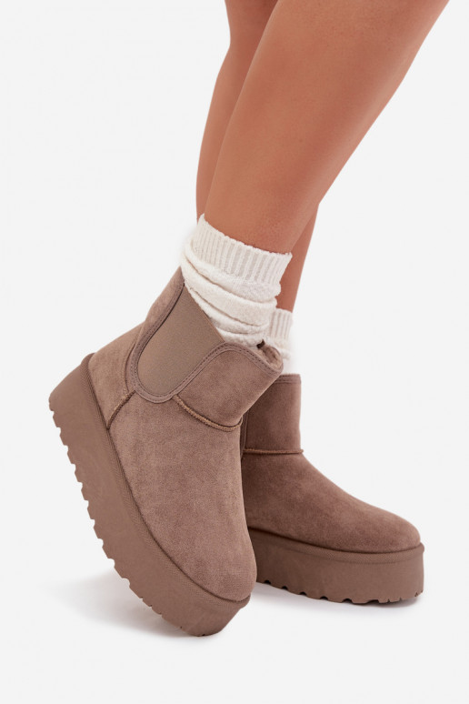 Feminino Botas de neveElastyczną EMstaParaką cor cáqui Kiora