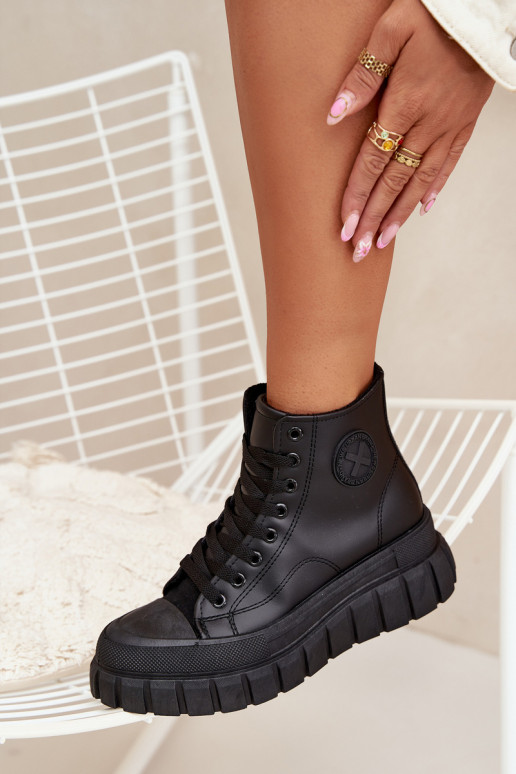 aquecimento sapatos de lazer com sola Feminino com uma plataforma Trancar cor preta Sarira aquecimento sapatos de lazer com sola Feminino com uma plataforma Trancar cor preta Sarira
