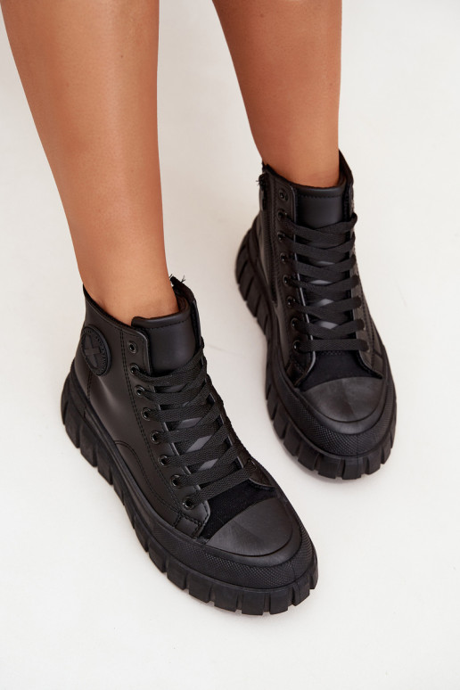 aquecimento sapatos de lazer com sola Feminino com uma plataforma Trancar cor preta Sarira aquecimento sapatos de lazer com sola Feminino com uma plataforma Trancar cor preta Sarira