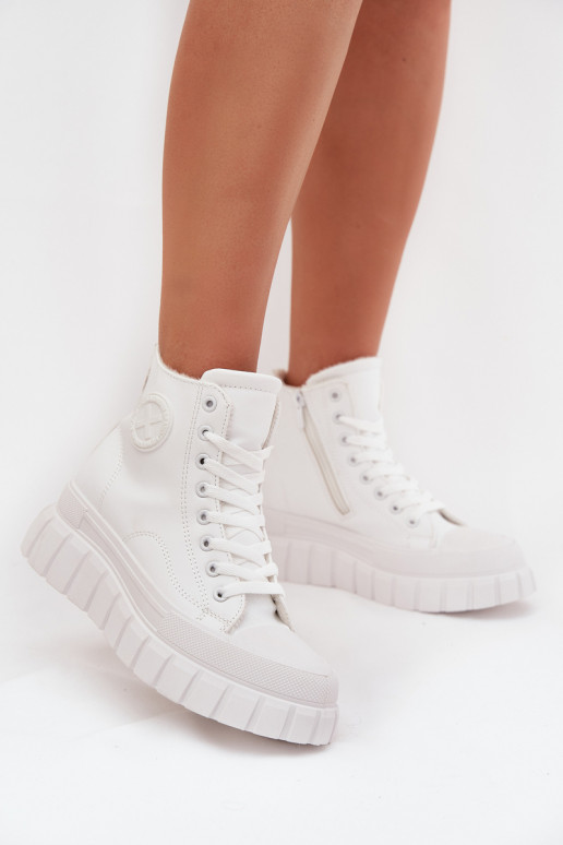 aquecimento sapatos de lazer com sola Feminino com uma plataforma Trancar cor branca Sarira aquecimento sapatos de lazer com sola Feminino com uma plataforma Trancar cor branca Sarira