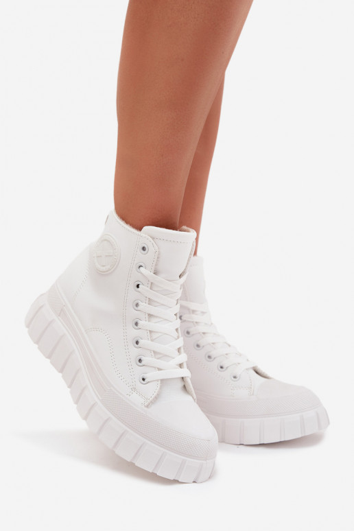 aquecimento sapatos de lazer com sola Feminino com uma plataforma Trancar cor branca Sarira aquecimento sapatos de lazer com sola Feminino com uma plataforma Trancar cor branca Sarira