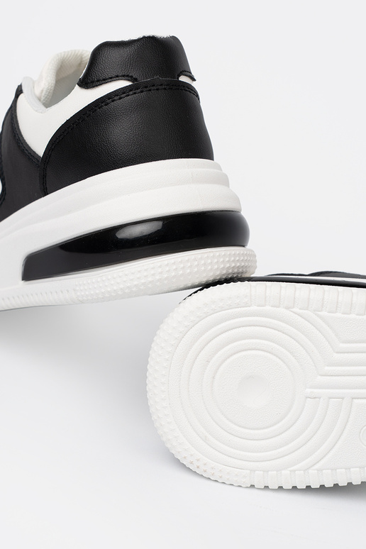 À moda Preto e branco À modalo de tênis z grubą podeszParaą