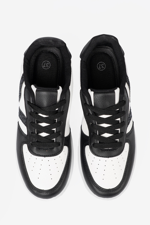 À moda preto-cor branca À modalo de tênis z brilhooParaymi ParastaParakami