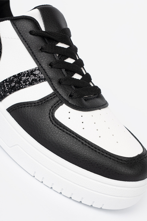 À moda preto-cor branca À modalo de tênis z brilhooParaymi ParastaParakami