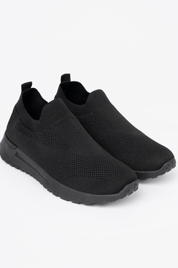 Sapatos de estilo esportivo typu slip-on Para cor pretam kolorze