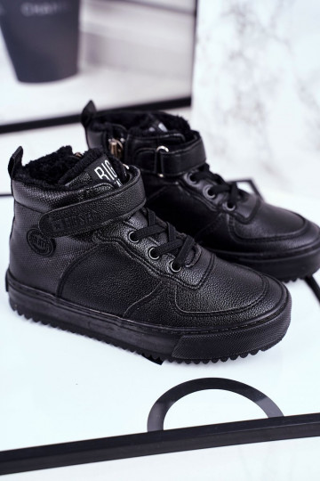 Botas acolchoadas de estilo esportivo infantis Big Star GG374040 pretas