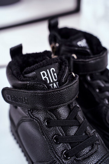 Botas acolchoadas de estilo esportivo infantis Big Star GG374040 pretas 2