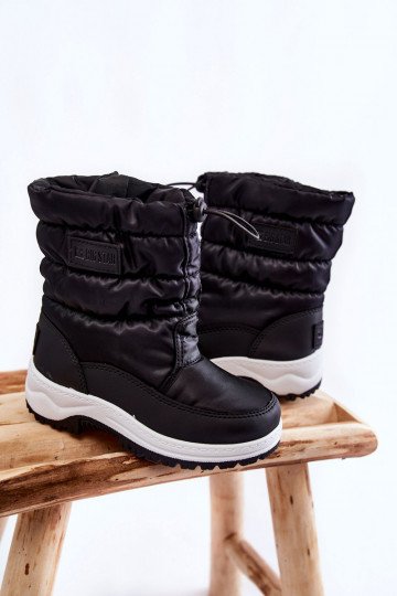 Botas de neve infantis com zíperes Big Star KK374235 cor preta