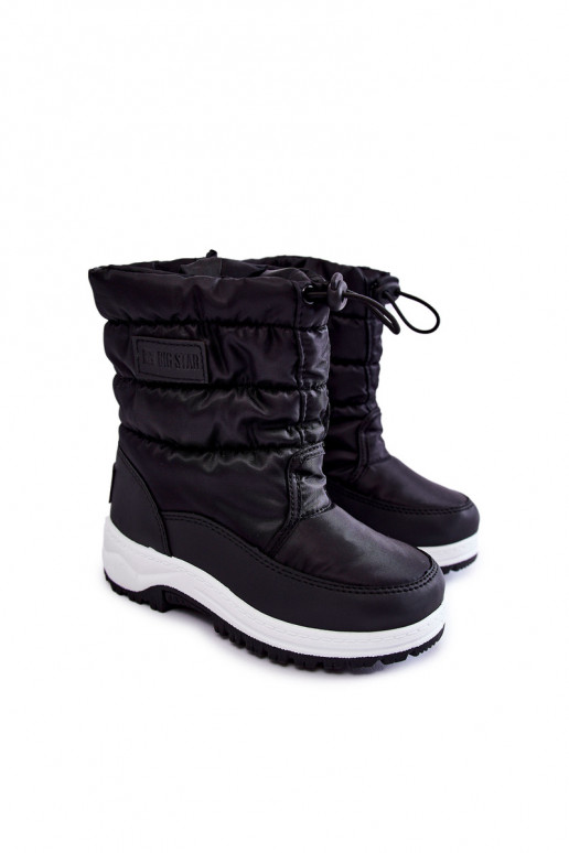 Botas de neve infantis com zíperes Big Star KK374235 cor preta