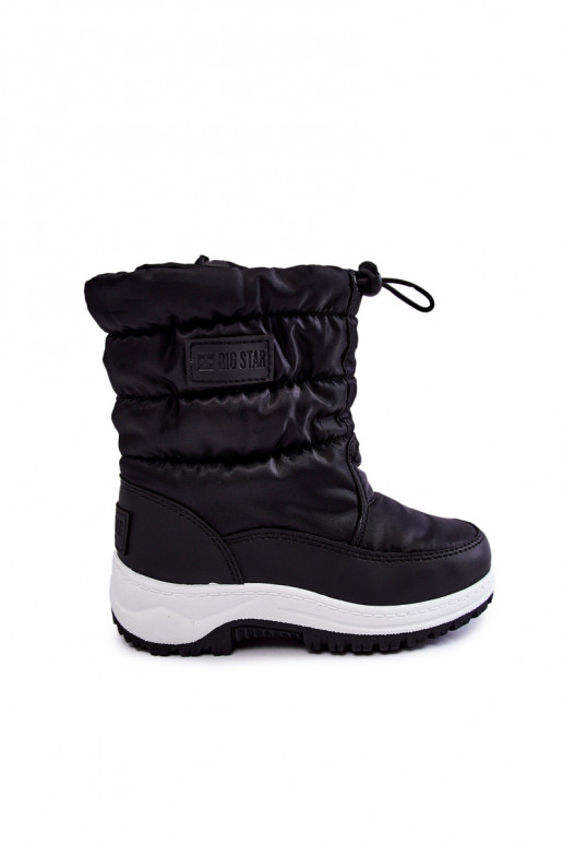 Botas de neve infantis com zíperes Big Star KK374235 cor preta