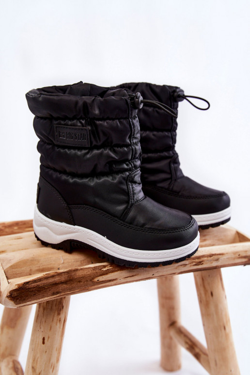 Botas de neve infantis com zíperes Big Star KK374235 cor preta