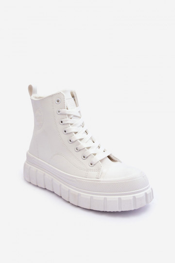 Botas de lazer de couro acolchoadas com pelagem Big Star MM274624 brancas