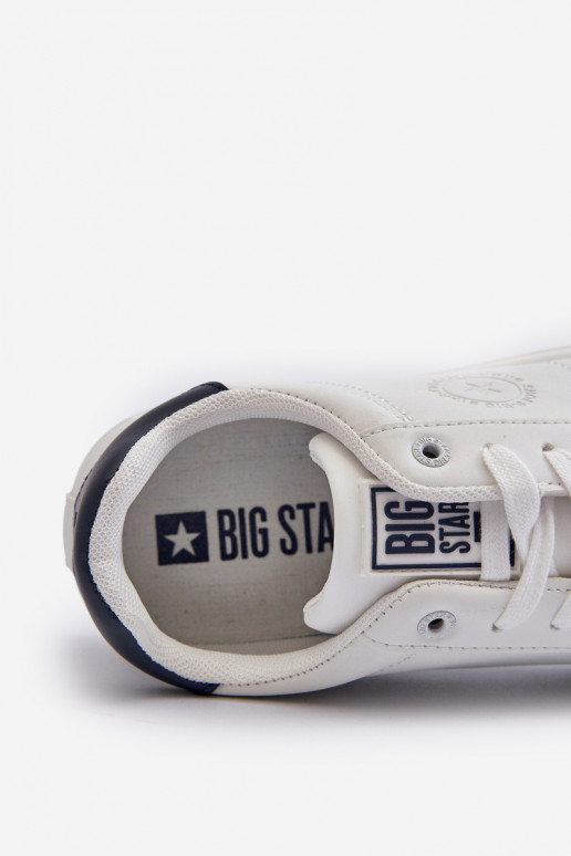 Baixo Sapatos casuais masculinos de couro ecológico Big Star NN174282 cor branca