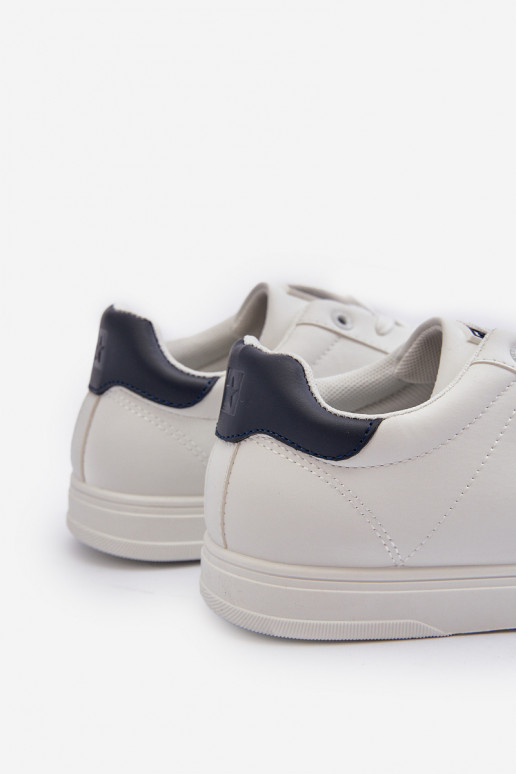 Baixo Sapatos casuais masculinos de couro ecológico Big Star NN174282 cor branca