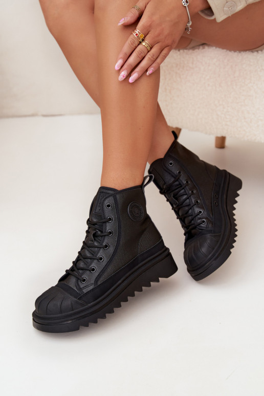 sapatos de lazer com sola Feminino aquecimento Big Star OO274A355 cor preta sapatos de lazer com sola Feminino aquecimento Big Star OO274A355 cor preta