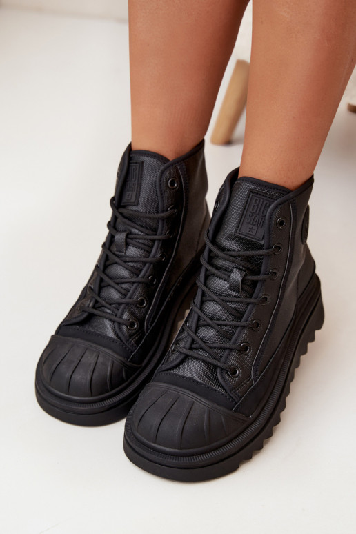 sapatos de lazer com sola Feminino aquecimento Big Star OO274A355 cor preta sapatos de lazer com sola Feminino aquecimento Big Star OO274A355 cor preta