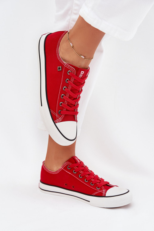 Sapatos de lazer Baixo Big Star DD274A234 cor vermelha