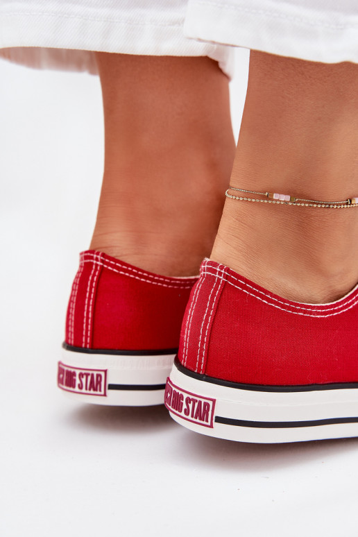 Sapatos de lazer Baixo Big Star DD274A234 cor vermelha